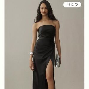 BHLDN Black Strapless Gown